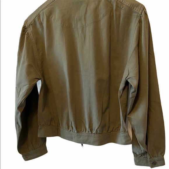NWT GENTLE FAWN Khaki Green Cotton Bomber Jacket - Picture 8 of 8